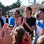 Angelina Jolie Spends Busy Weekend With Refugees