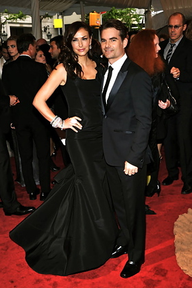 Jeff Gordon, Ingrid Vandebosch and the dress