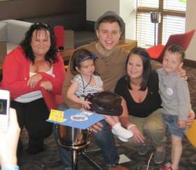 Olly Murs with Mia-Jade and family