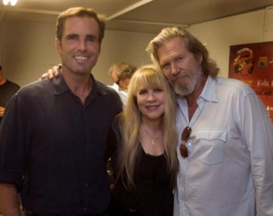 Bob Woodruff, Stevie Nicks, and Jeff Bridges backstage at American Thunder Benefit for Bob Woodruff Foundation in Sturgis, South Dakota August 11th