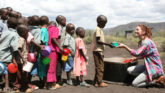 Drew Barrymore in Kenya