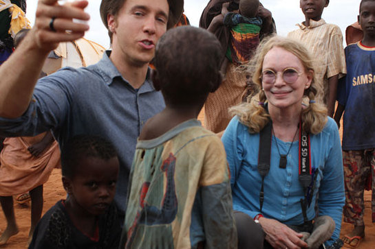 Mia Farrow at Dadaab Refugee Camp in Kenya