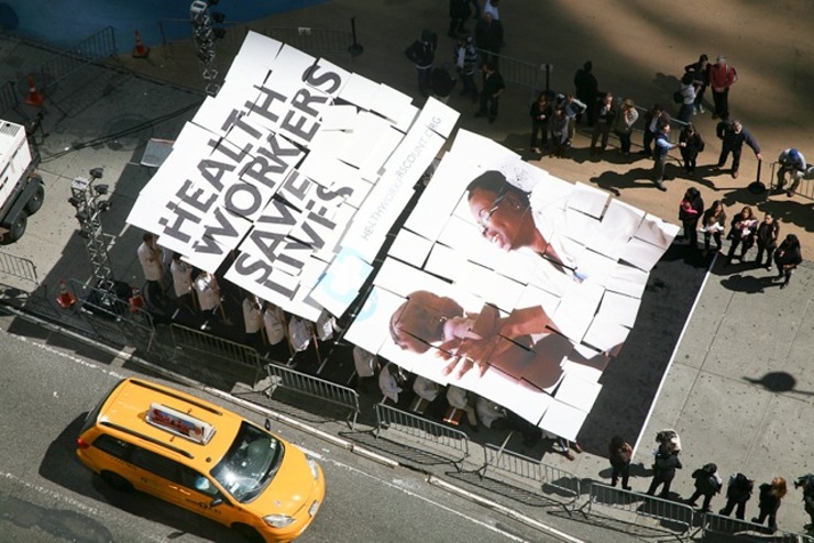 Save the Children Health Workers Times Square