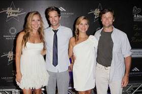 Daya Fernandez (Founder, Hollywood Domino), Alex Cottin, Vally Fernandez (Co-founder, Eau de Nous fragrance), Grant Show (Melrose Place) Daya Fernandez (Founder, Hollywood Domino), Alex Cottin, Vally Fernandez (Co-founder, Eau de Nous fragrance), Grant Show (Melrose Place)