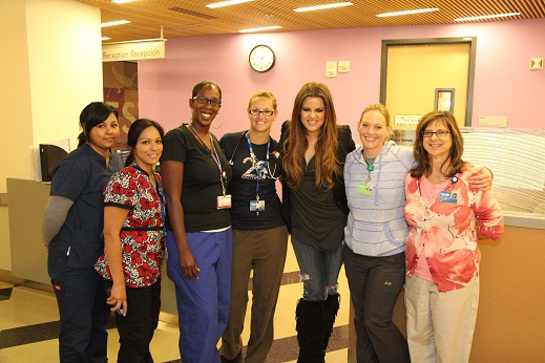 Khloe Kardashian at Children's Hospital LA