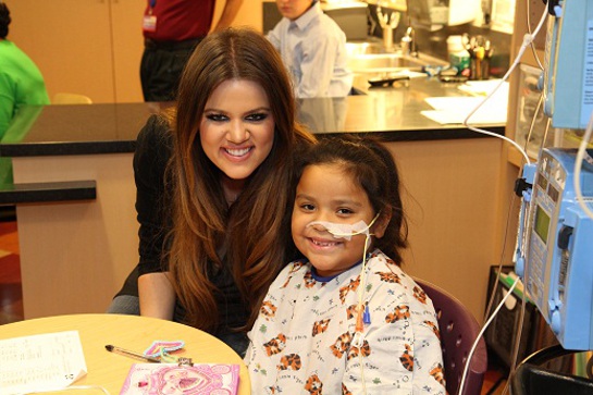 Khloe Kardashian at Children's Hospital LA