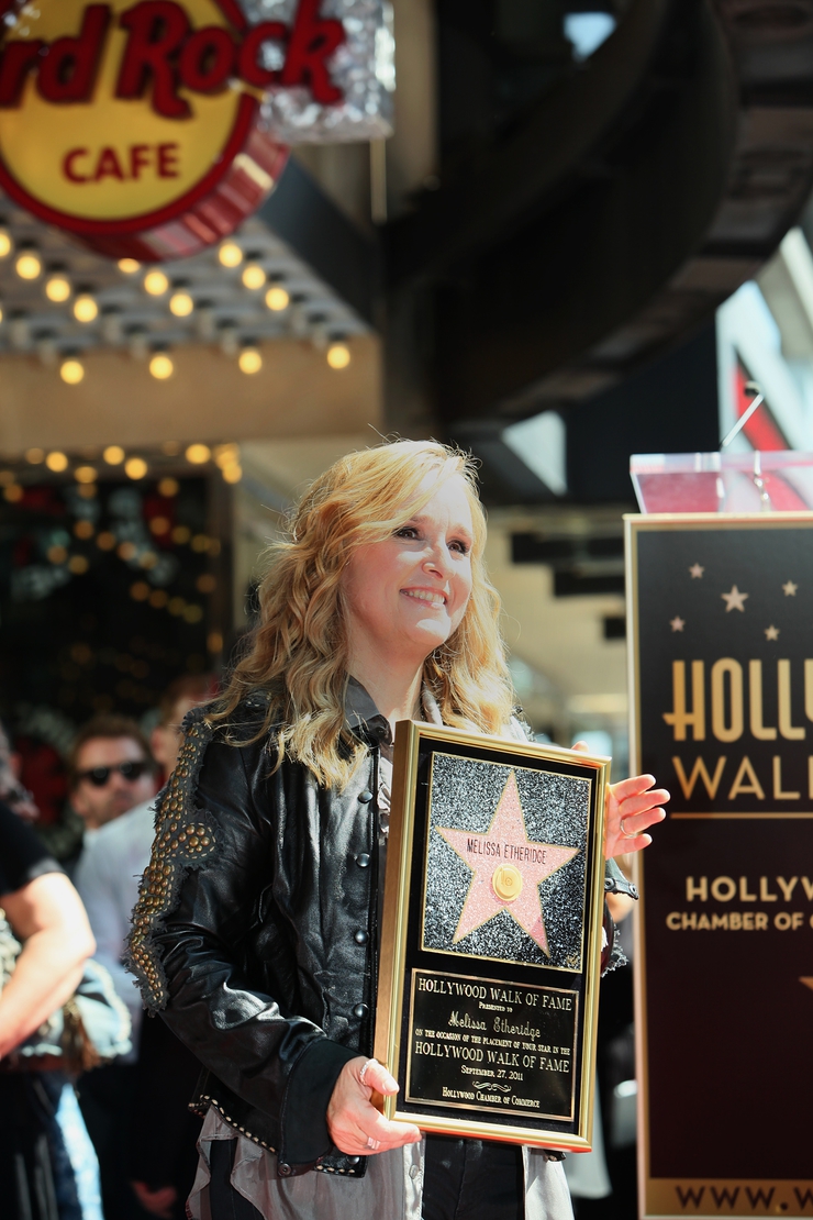 Melissa Etheridge poses after unveiling her new star on the Hollywood Walk of Fame