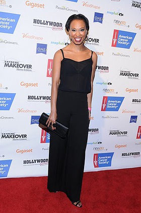 Nondumiso Tembe at Extreme Makeover Charity Event