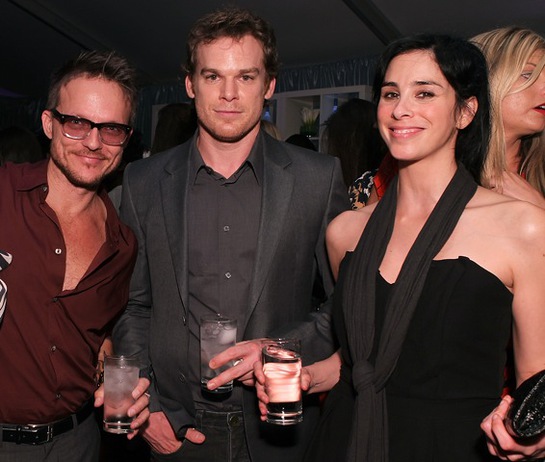 Randall Slavin, Michael C Hall and Sarah Silverman Randall Slavin, Michael C Hall and Sarah Silverman