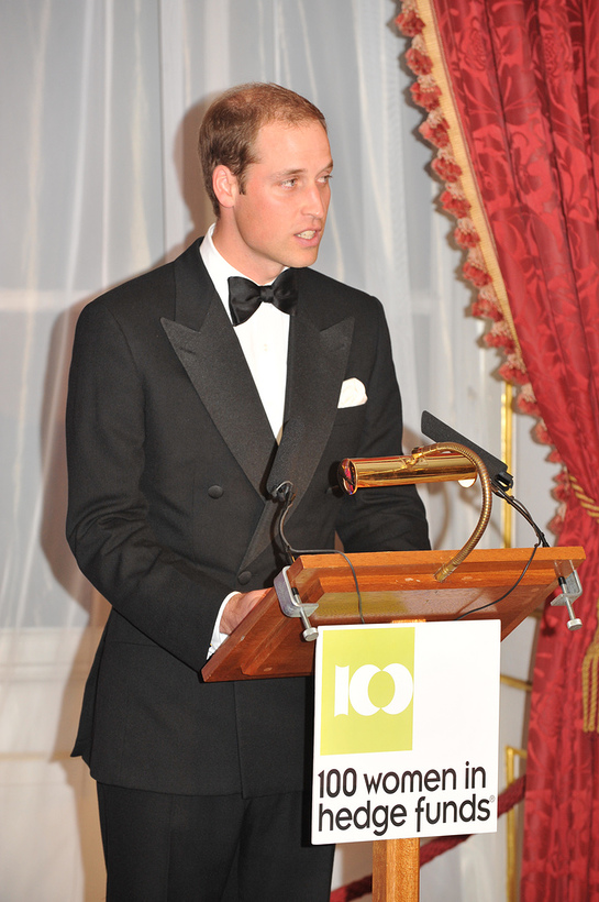 Prince William makes his speech at Child Bereavment Charity Event