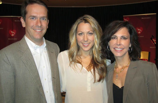 Vanderbilt University Medical Center's Rondal Richardson, Colbie Caillat and MusiCares' Debbie Carroll