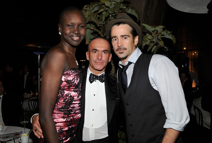 Alek Wek, Reca Group's Paolo Diacci and Colin Farrell