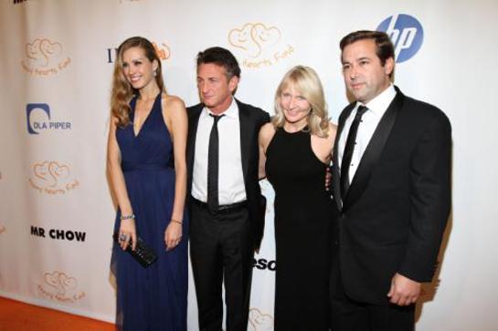 Petra Nemcova, ; Sean Penn, Founder & CEO, J/P Haitian Relief Organization and Lifetime Achievement Honoree; Renee Haugerud, Founder & CIO, Galtere LTD. and Heart of Gold Honoree; Phillip Caputo, Executive Director, Happy Hearts Fund 