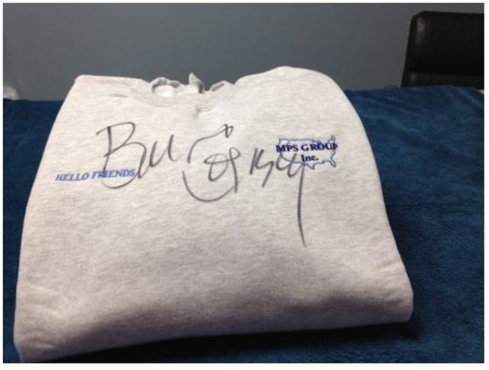 Hello Friend signed Bill Cosby shirt