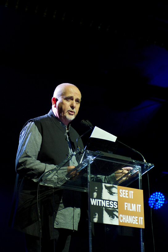 Peter Gabriel at the Witness Gala
