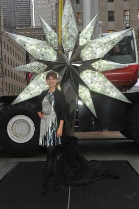 Olivia Wilde unveils the Swarovski Star for the 2011 Rockefeller Center Christmas Tree