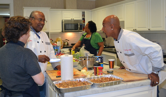 Montel Williams And Family Cook At Fisher House