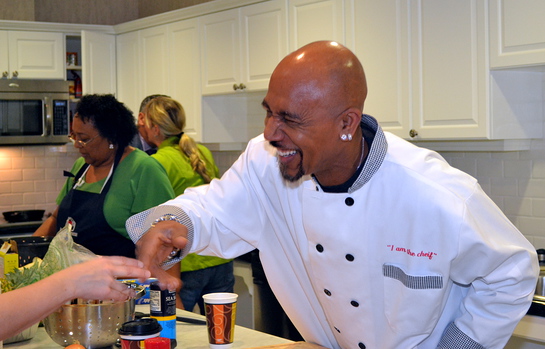 Montel Williams Cooks At Fisher House