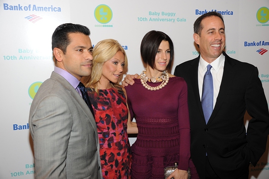 Mark Consuelos, Kelly Ripa, Jessica Seinfeld and Jerry Seinfeld