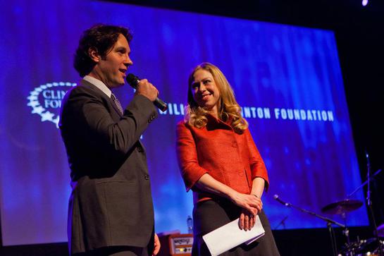 Paul Rudd and Chelsea Clinton