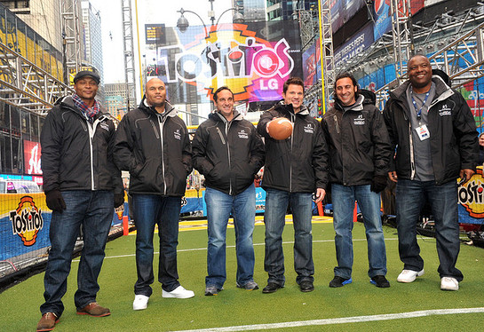 Nick Lachey and NFL Legends at Tostitos Fiesta in the Square