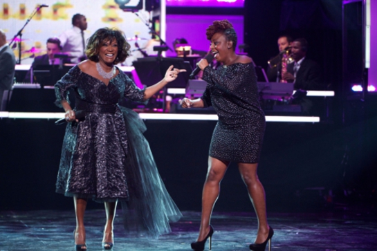 Patti LaBelle and singer/songwriter Ledisi share the spotlight during UNCF AN EVENING OF STARS Patti LaBelle and singer/songwriter Ledisi share the spotlight during UNCF AN EVENING OF STARS