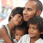 Lewis Hamilton Visits Street Children In The Philippines