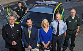 Helen Mirren and Ambulance Staff