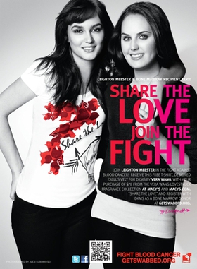 Leighton Meester and Vera Wang Invite You To Fight Blood Cancer With DKMS