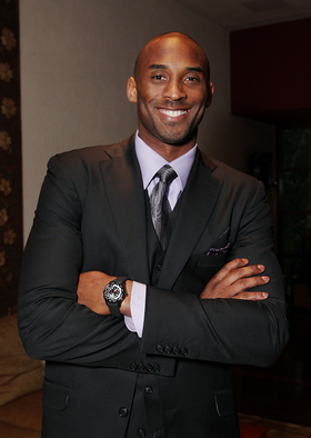Kobe Bryant with watch Kobe Bryant with watch