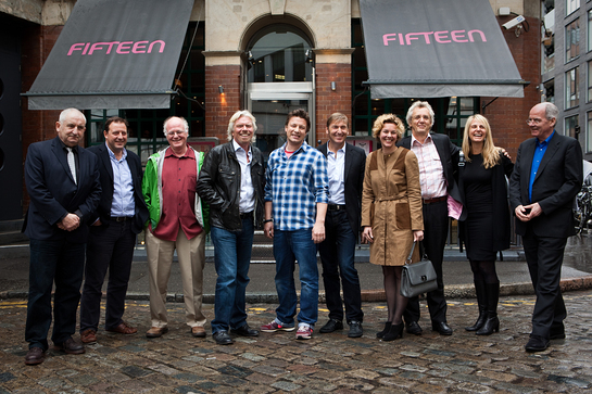 Richard Branson Jamie Oliver and the speakers at the screw business as usual summit