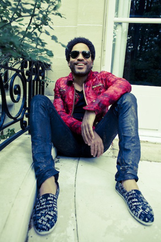 Lenny Kravitz in his TOMS Shoes