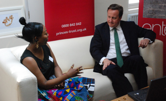 David Cameron Visits The Prince's Trust