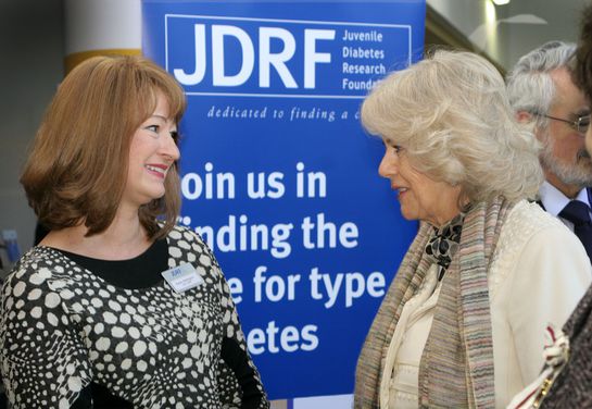HRH The Duchess of Cornwall visits Addenbrooke's Hospital in Cambridge with JDRF Chief Executive Karen Addington