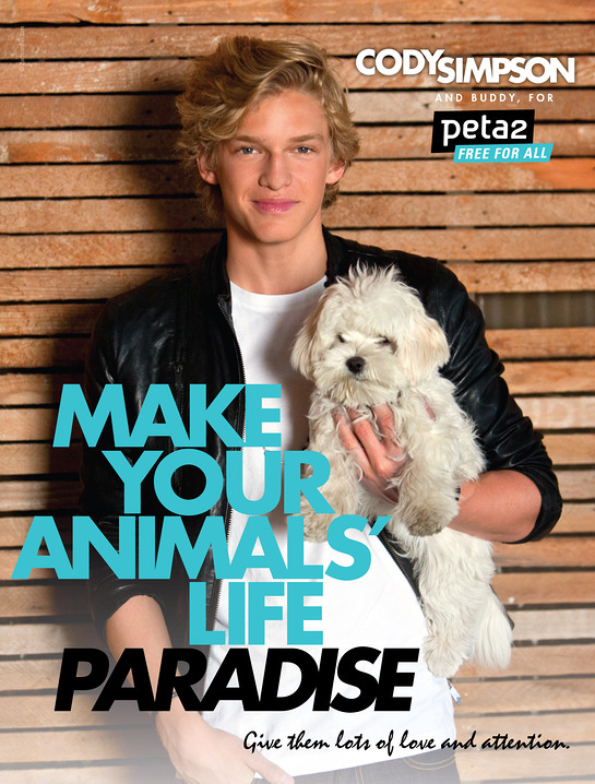 Cody Simpson's PETA Ad Cody Simpson's PETA Ad
