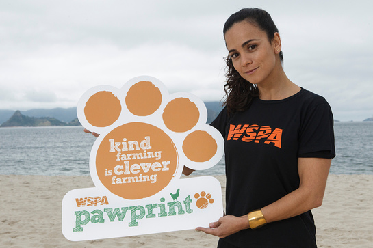 Alice Braga Supports WSPA's Pawprint Campaign