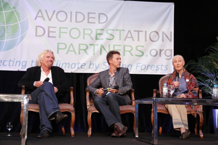 Richard Branson, Founder, the Virgin Group, Edward Norton,  Actor, environmental activist and UN Goodwill Ambassador for Biodiversity, and Dr. Jane Goodall, DBE, Founder, the Jane Goodall Institute and UN Messenger of Peace 