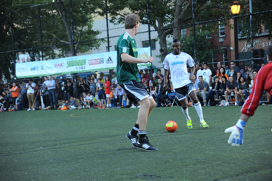 Game MVP, Salomon Kalou, in action