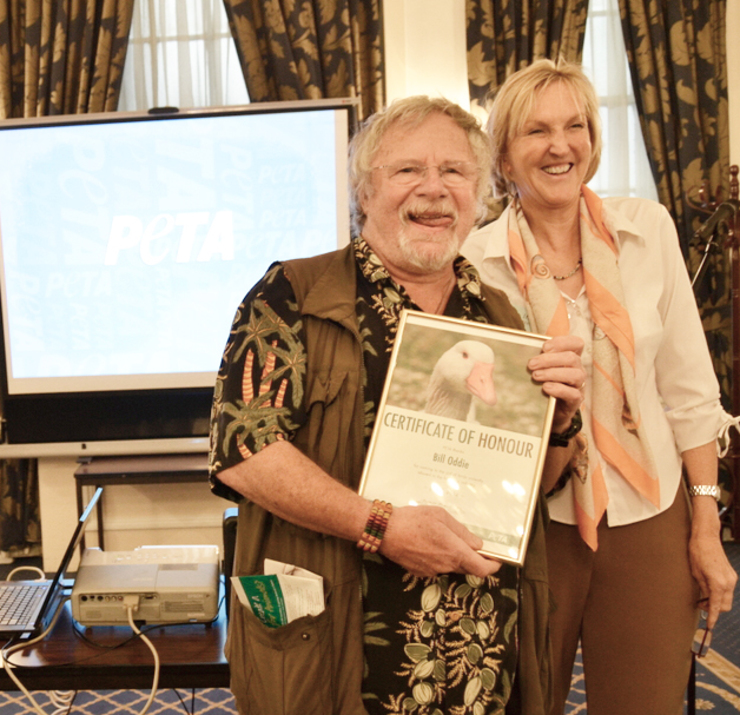 Bill Oddie Presented With Award From PETA