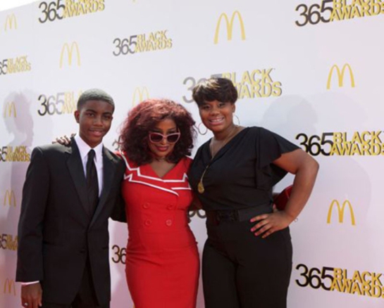 Chaka Khan shares the spotlight on the red carpet with fellow honorees, teenage medical innovator Tony Hansberry, II, and youth empowerment activist Mary-Pat Hector