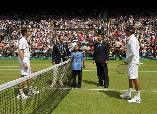 Elijah Flips The Coin At Wimbledon