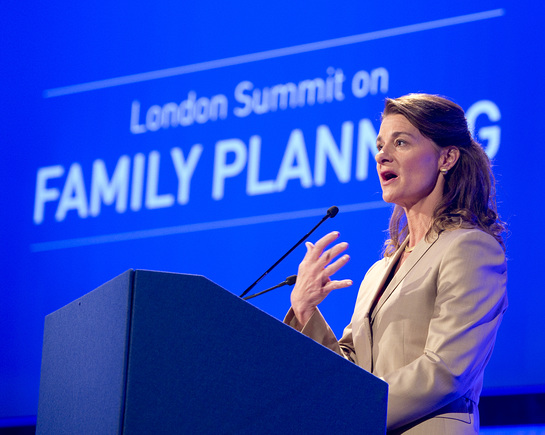 Melinda French Gates, co-chair and trustee of Bill & Melinda Gates Foundation, The London Summit on Family Planning Melinda French Gates, co-chair and trustee of Bill & Melinda Gates Foundation, The London Summit on Family Planning