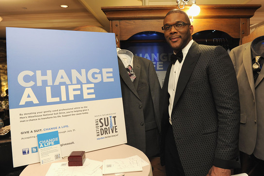 Tyler Perry Supports Men's Wearhouse's National Suit Drive