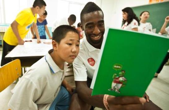 Arsenal's Johan Djourou in China