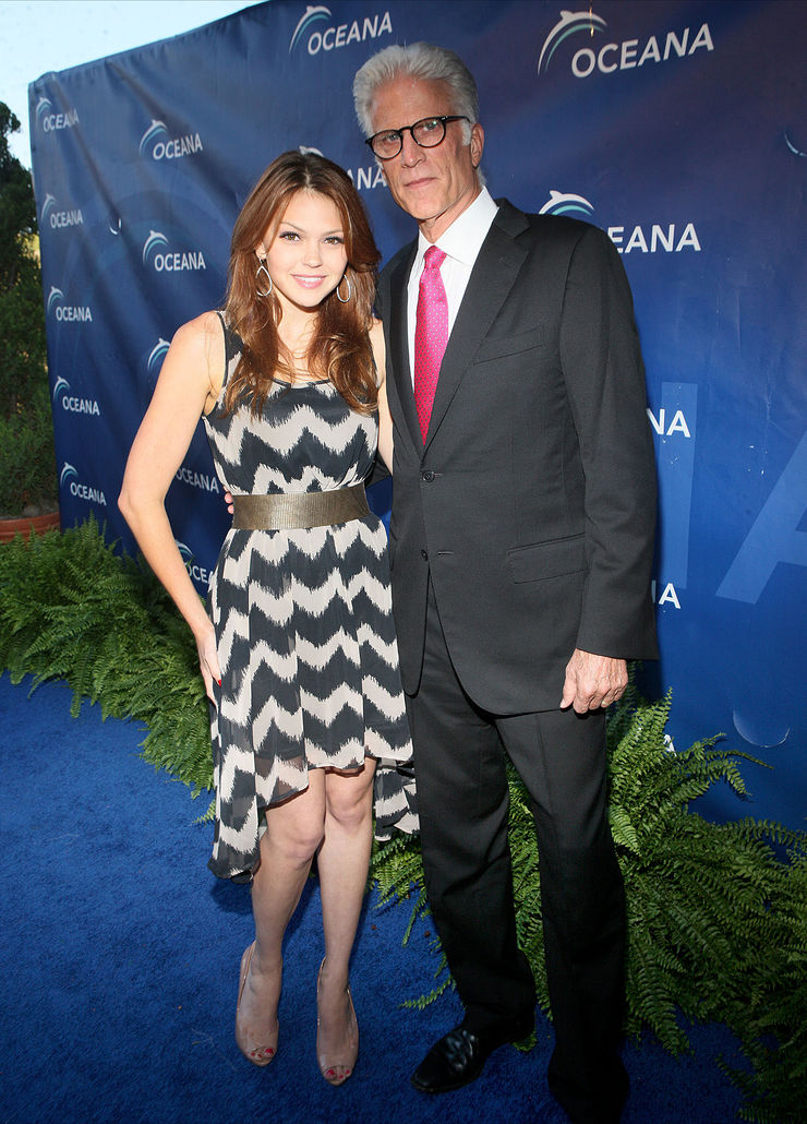 Aimee Teegarden and Ted Danson