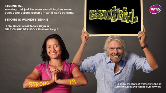 Li Na and Richard Branson