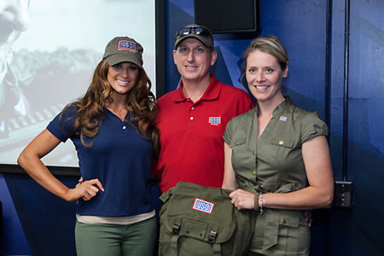 Eve Torres dropped by for a Labor Day visit with sailors and military families at the USO Naval Great Lakes in North Chicago.