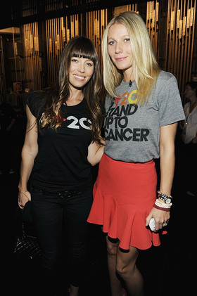 Gwyneth Paltrow and Jessica Biel show their support at the 2012 Stand Up To Cancer telecast.
