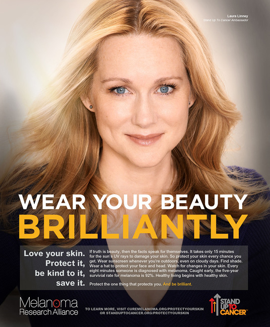 Laura Linney to appear in PSA campaign for the Melanoma Research Alliance & SU2C.