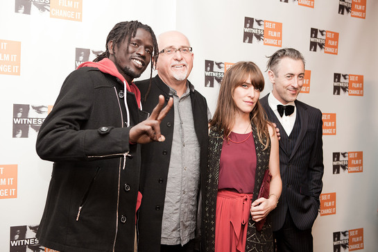 Emmanuel Jal, Peter Gabriel, Feist and Alan Cumming at WITNESS 20th Anniversary Benefit.